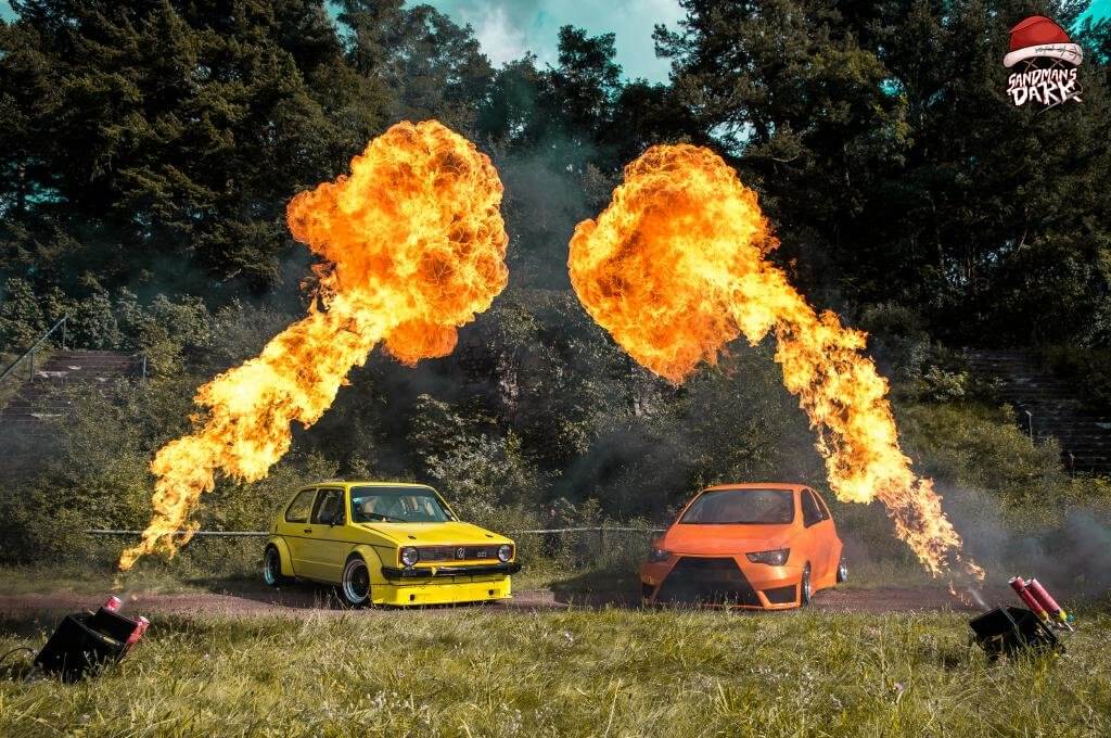 Fotoshooting mit Pyro